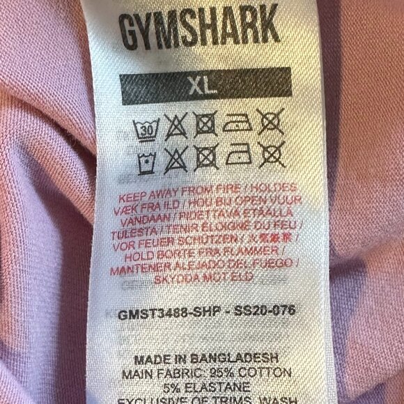 Gymshark Men's Bubble Gum Pink Slim Fit Short Sleeve Apollo T-Shirt Size XL - Picture 9 of 9